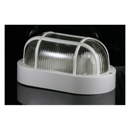 Lumière - Lampe - Applique OVAL grille E27 DHOMTECK (idéal pour le jardin) - Éclairage extérieur 