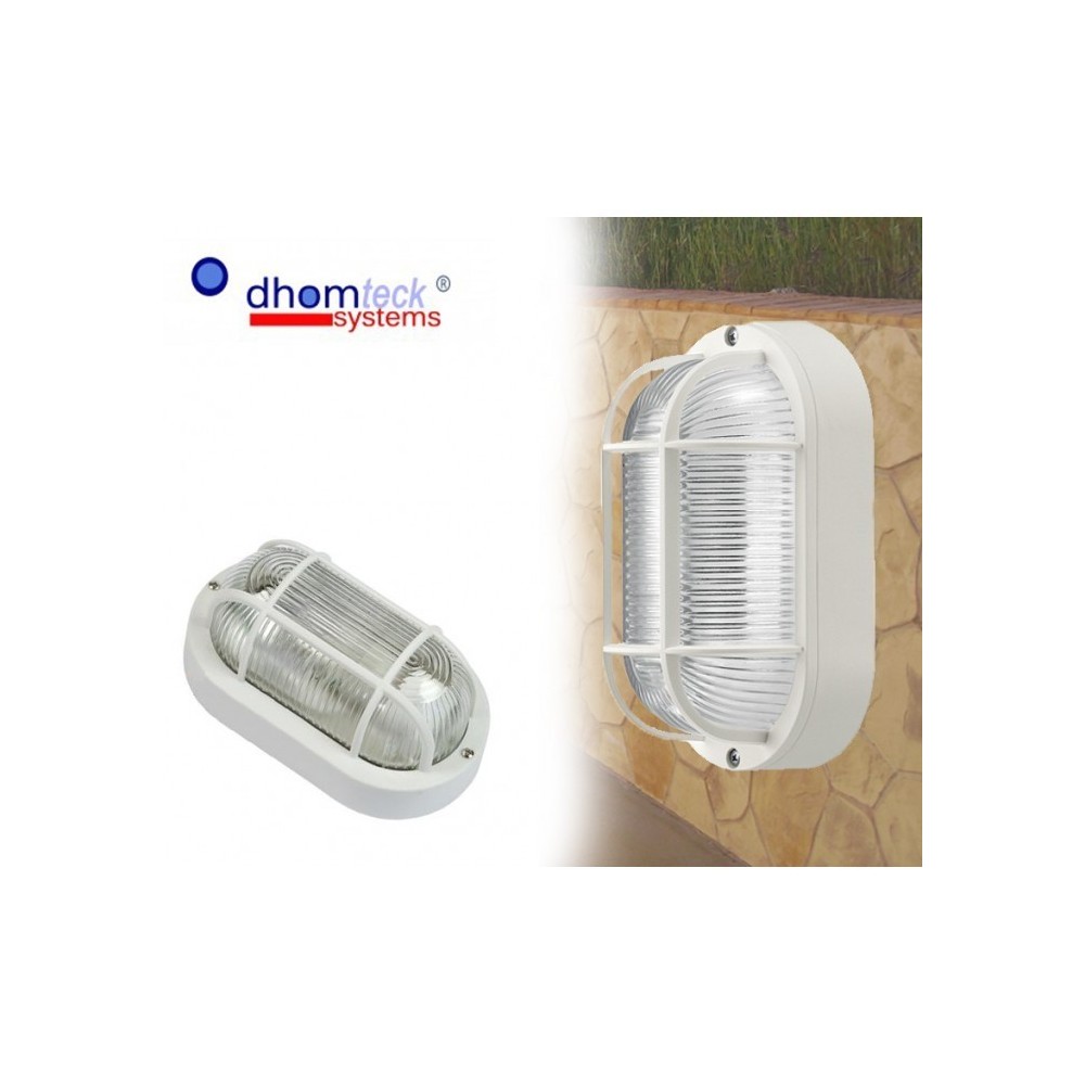 Lumière - Lampe - Applique OVAL grille E27 DHOMTECK (idéal pour le jardin) - Éclairage extérieur 