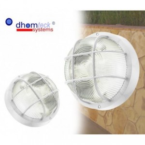 Lumière - Lampe - Applique RONDE grille E27 DHOMTECK (idéal pour le jardin) - Éclairage extérieur
