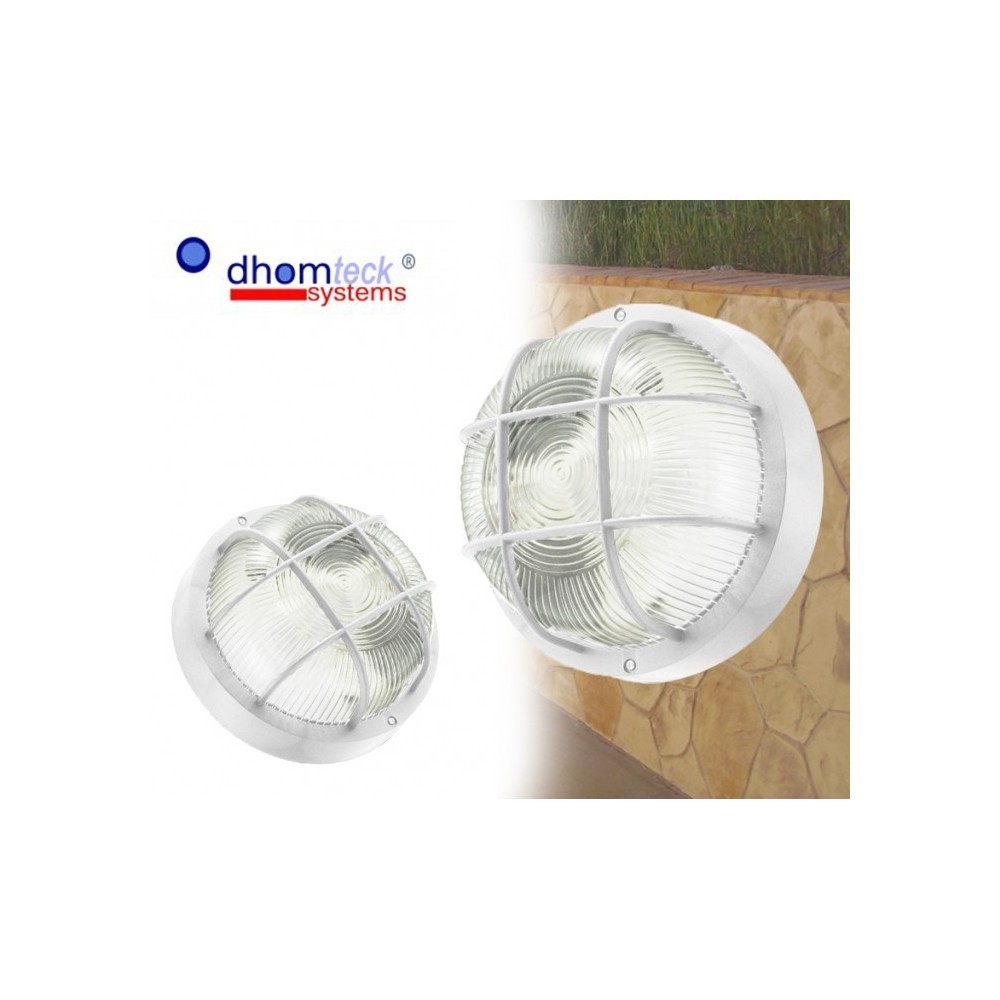 Lumière - Lampe - Applique RONDE grille E27 DHOMTECK (idéal pour le jardin) - Éclairage extérieur