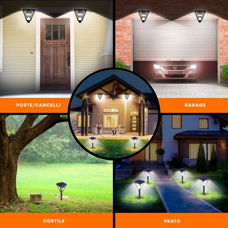 Lampe jardin applique recharge lumière solaire lumière froide avec télécommande