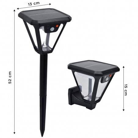 Lampe jardin applique recharge lumière solaire lumière froide avec télécommande