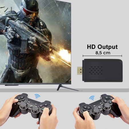 GAMEPAD Stick Console sans fil Jeux inclus 4K Ultra HD avec 2 manettes