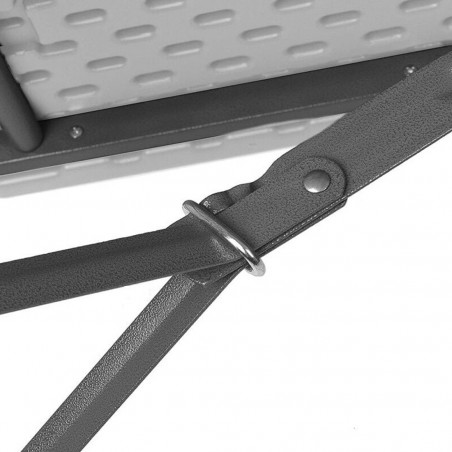 Banc pliable en plastique blanc pour camping ou bar pique-nique 183x28x43cm