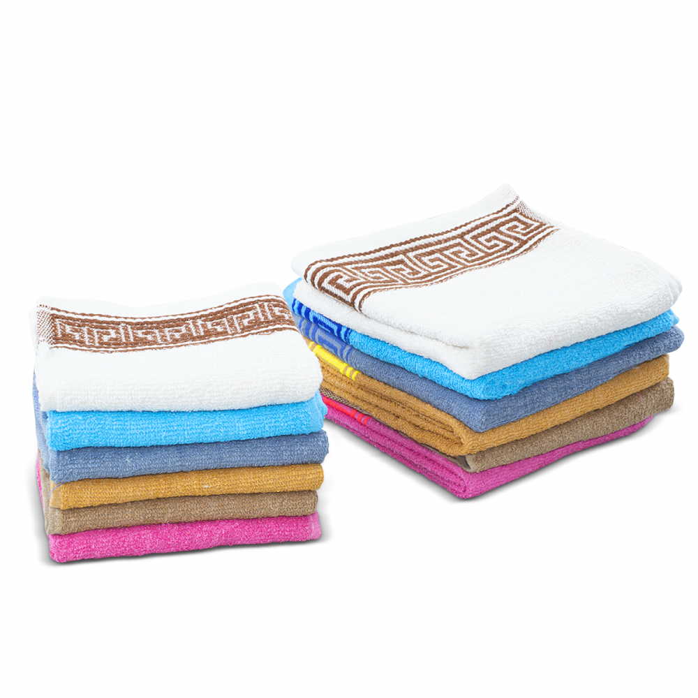 Set 12 serviettes de bain 6 visage 6 invités...