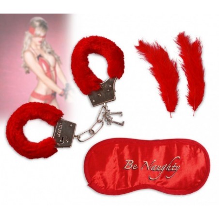 Ensemble de 3 accessoires jeu sadomasochiste menottes sexy masque de servitude et plumes HOT DEAL - 748909 Ensemble de 3 accessoires jeu sadomasochiste menottes sexy masque de servitude et plumes HOT DEAL - 748909