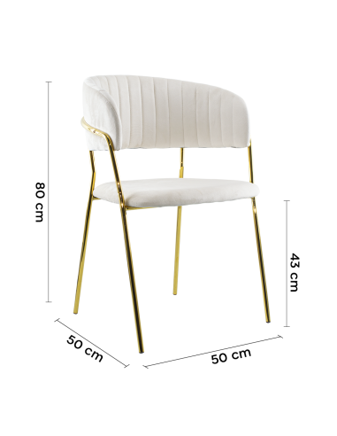 Chaise salle à manger ronde en velours pour...