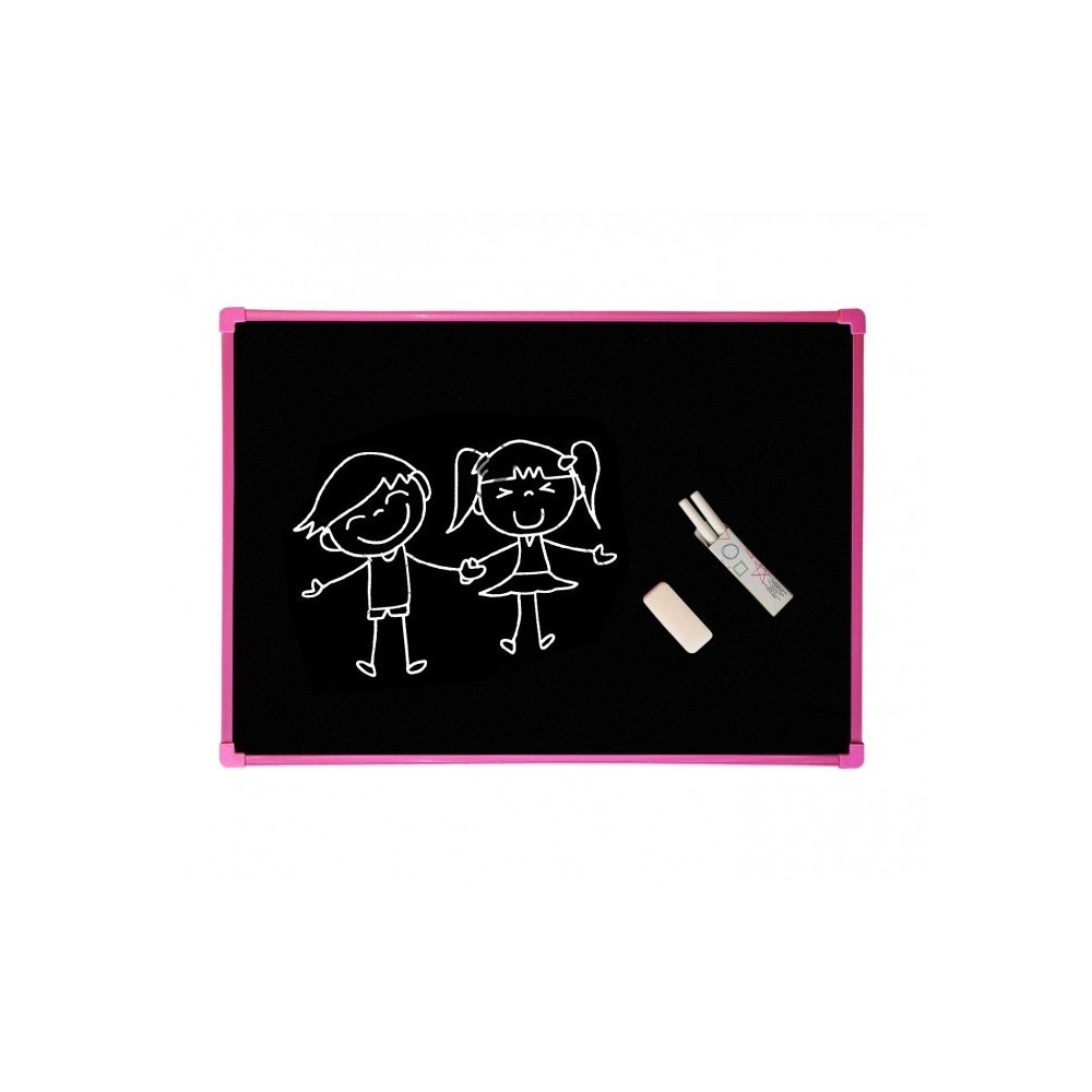 Tableau enfant double face - Blackboard 54 x 39 cm - 2 en 1 multi-usage avec craie et marqueur 725671