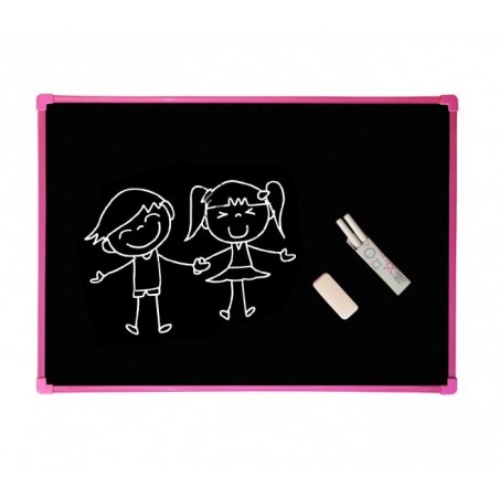 Tableau enfant double face - Blackboard 54 x 39 cm - 2 en 1 multi-usage avec craie et marqueur 725671
