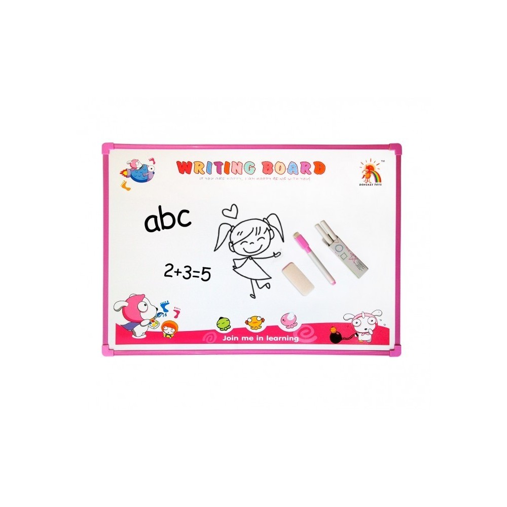 Tableau enfant double face - Blackboard 54 x 39 cm - 2 en 1 multi-usage avec craie et marqueur 725671