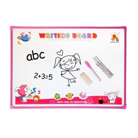 Tableau enfant double face - Blackboard 54 x 39 cm - 2 en 1 multi-usage avec craie et marqueur 725671