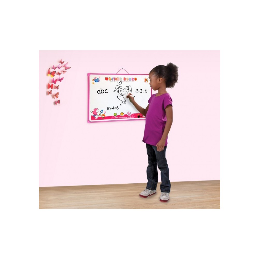 Tableau enfant double face - Blackboard 54 x 39 cm - 2 en 1 multi-usage avec craie et marqueur 725671