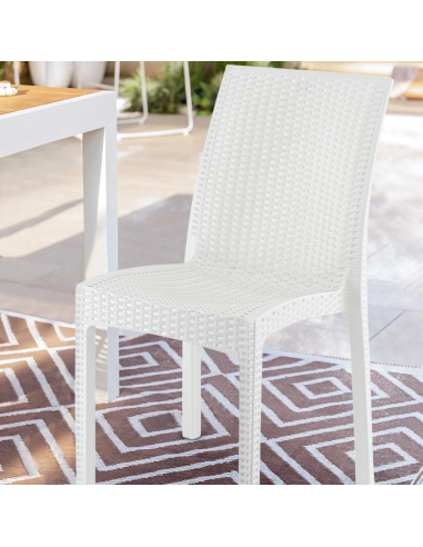 Lot de 2 chaises de jardin d'extérieur design...