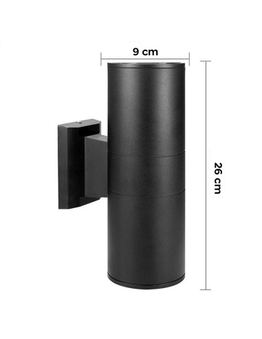 Applique murale Lampe LED Noir Intérieur et...