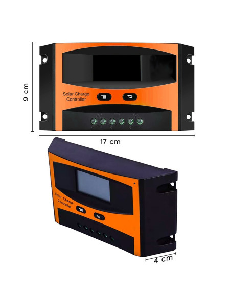 Contrôleur charge de panneau solaire Fusible 20A Surveillance PWM avec affichage