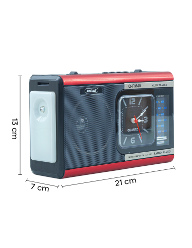 Q-FM40 Vintage FM Radio Haut-parleur Bluetooth...