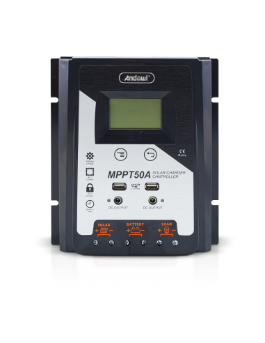 Régulateur charge solaire MPPT50A 12-24-48V...