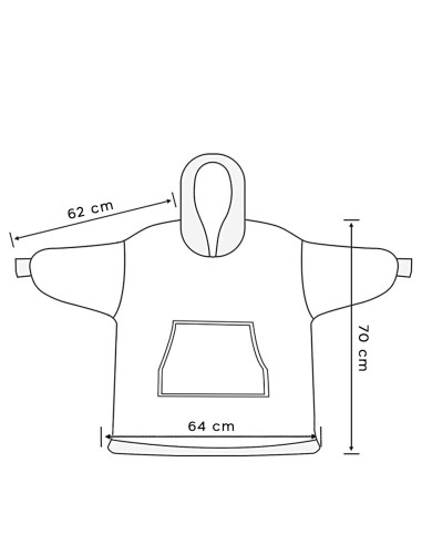 Cape polaire enfant multicolore avec capuche et...