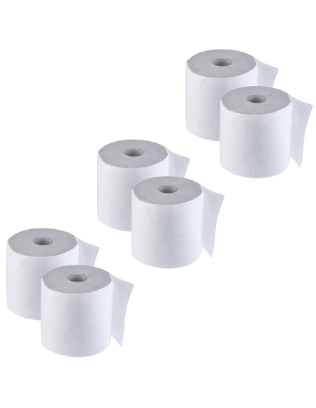 Pack 6 Maxi Bobines Papier Industriel 800 Feuilles 1.5Kg Rouleau 2 Couches