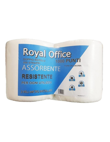 Pack 6 Maxi Bobines Papier Industriel 800 Feuilles 1.5Kg Rouleau 2 Couches