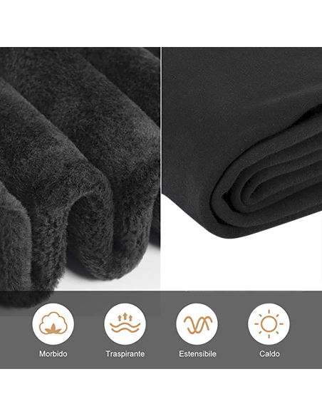 Les leggings Zero Gradi avec intérieur polaire sont élastiques NOIR thermique