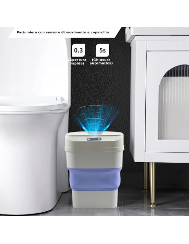 Poubelle pliante automatique à capteur...