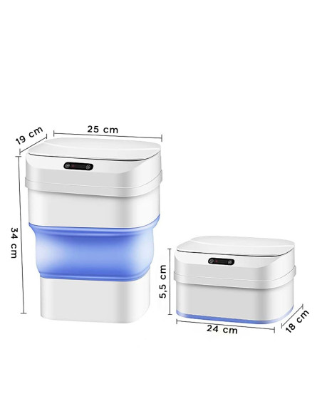 Poubelle pliante automatique à capteur infrarouge intelligent