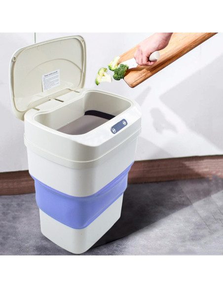 Poubelle pliante automatique à capteur infrarouge intelligent