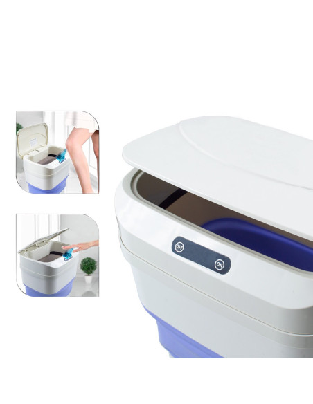 Poubelle pliante automatique à capteur infrarouge intelligent