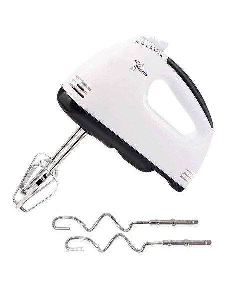 Batteur à main électrique professionnel 7 vitesses 260W Double fouet en acier