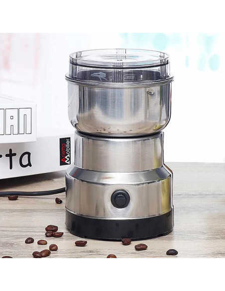 Moulin électrique acier 260W 85g Moulin multifonction café épices céréales