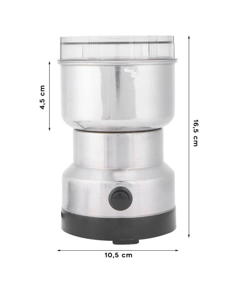 Moulin électrique acier 260W 85g Moulin multifonction café épices céréales
