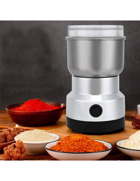 Moulin électrique acier 260W 85g Moulin multifonction café épices céréales