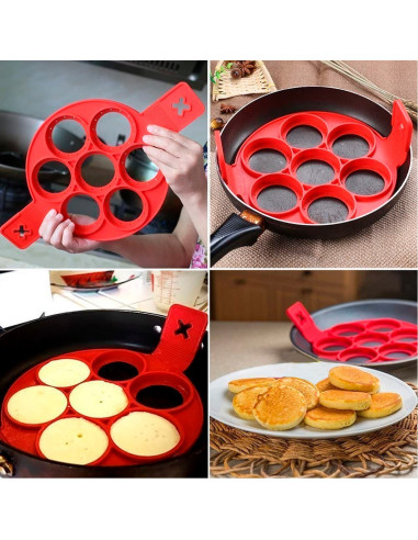Moule en silicone à crêpes pliable antiadhésif...