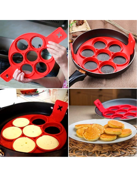 Moule en silicone à crêpes pliable antiadhésif sans BPA pour poêle et four