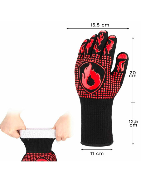 Accessoires de barbecue résistants à la chaleur et aux gants de cuisson
