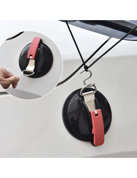 Kit d'ancrage à ventouse 2pcs Crochet multifonction Max 22kg