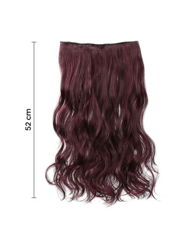 Extension 4 Clips rouge acajou ondulé long 50...