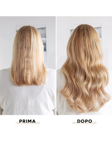 Extension 4 clips blond foncé ondulé long 50cm bande synthétique faux cheveux