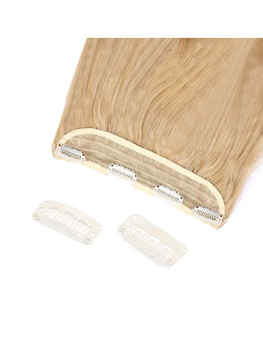 Extension 4 clips blond foncé ondulé long 50cm...