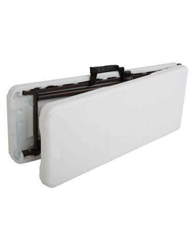 Pack de 2 bancs pliants en plastique blanc pour...