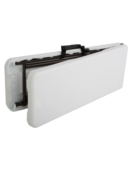 Pack de 2 bancs pliants en plastique blanc pour pique-nique et camping