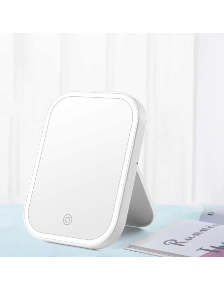 Miroir maquillage cosmétique maquillage lumièr LED blanche rechargeable portable