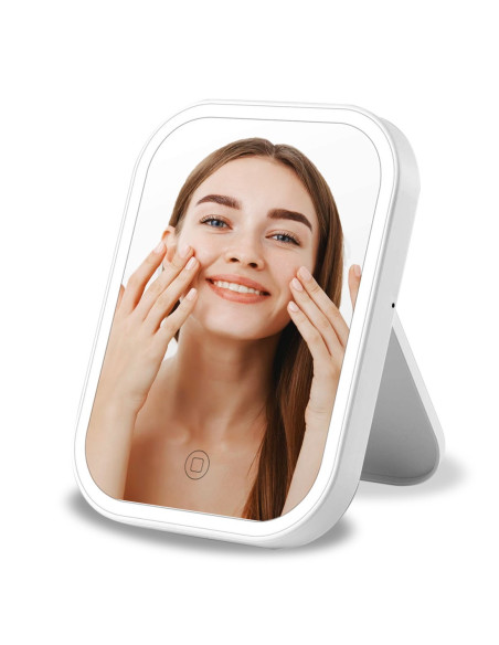 Miroir maquillage cosmétique maquillage lumièr LED blanche rechargeable portable