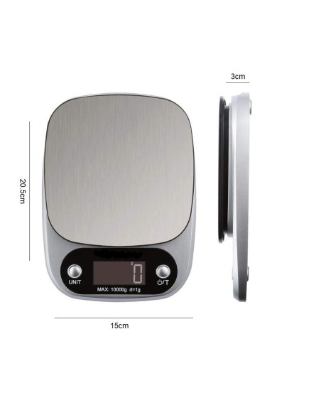 Balance cuisine numérique 10KG Affichage LCD électronique professionnel