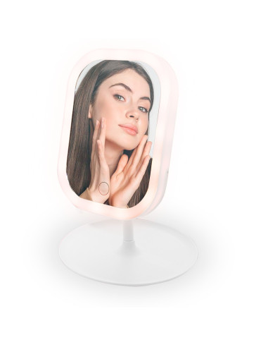 Miroir cosmétique éclairé éclairé par LED de maquillage de table rechargeable