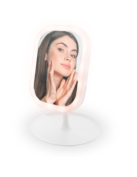Miroir cosmétique éclairé éclairé par LED de maquillage de table rechargeable