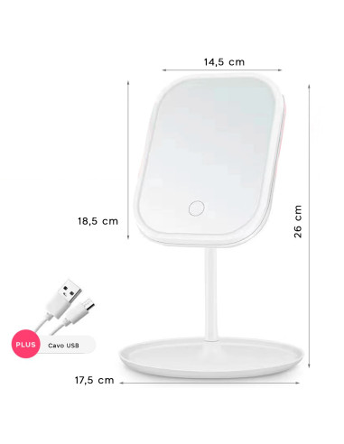 Miroir cosmétique éclairé éclairé par LED de...