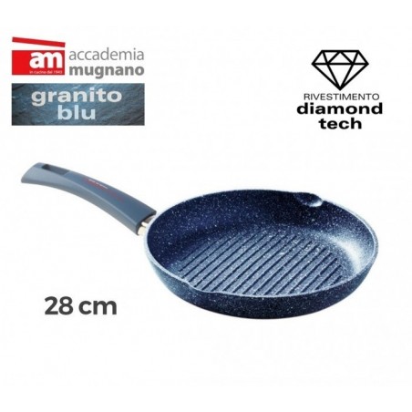 Poêle / Sauteuse diam 28cm effet pierre antiadherente - REVÊTEMENT DIAMOND TECH - ACCADEMIA MUGNANO GRANITO BLU
