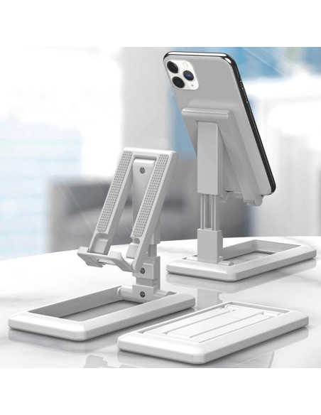 Support de bureau pliable Support universel portable pour téléphone et tablette